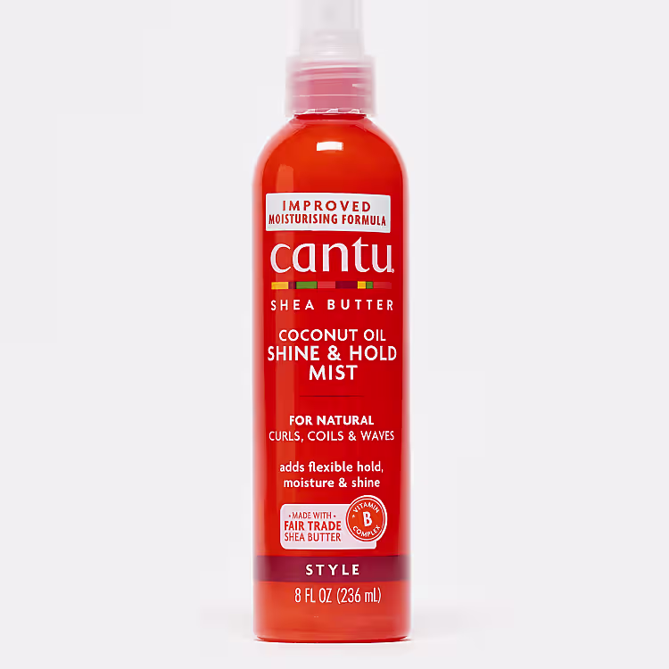 خرید اسپری درخشان‌کننده و حالت‌دهنده مو فر Cantu برای افزایش درخشندگی و کنترل وز مو