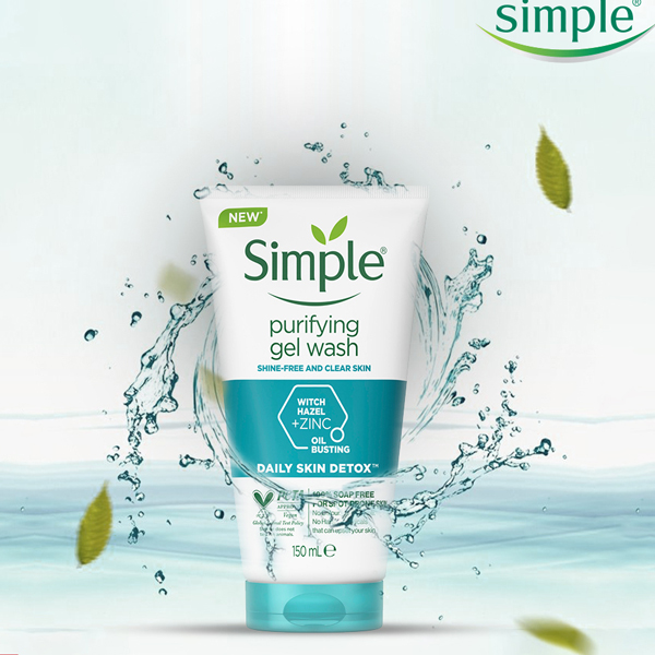خرید ژل شستشو صورت سیمپل Simple Purifying مخصوص پوست چرب برای پاکسازی و کنترل چربی