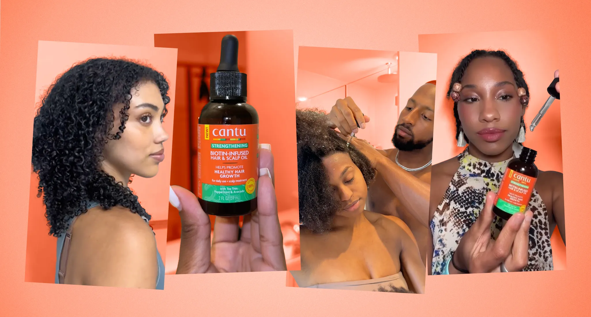 خرید و قیمت روغن رشد مو نعنا رزماری Cantu حاوی بیوتین، تقویت‌کننده، ضد ریزش و کمک‌کننده به رویش مجدد مو