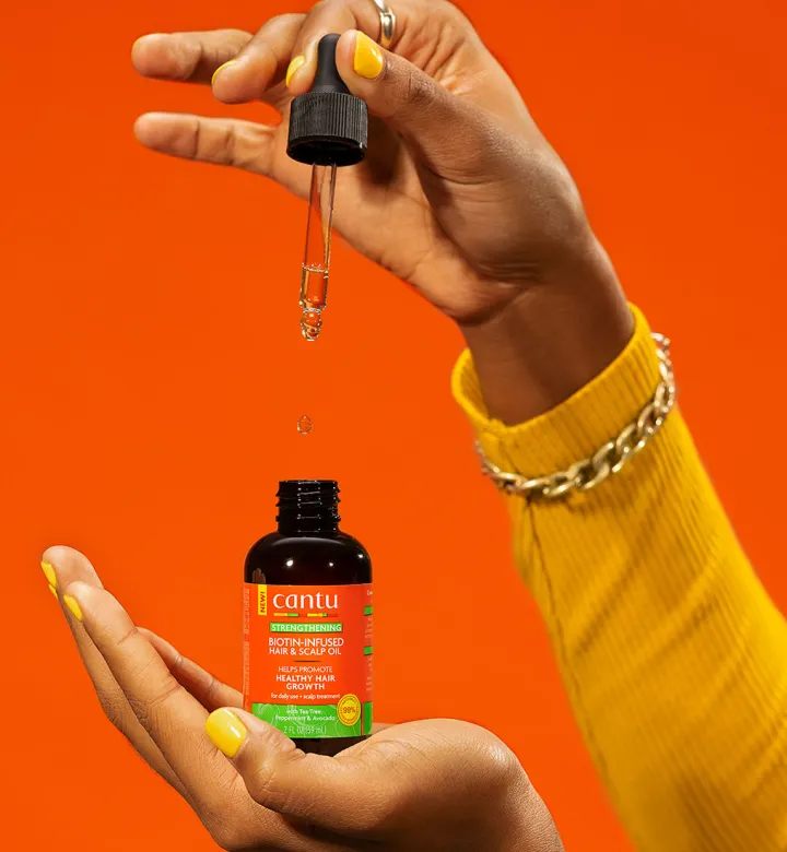 خرید و قیمت روغن رشد مو نعنا رزماری Cantu حاوی بیوتین، تقویت‌کننده، ضد ریزش و کمک‌کننده به رویش مجدد مو